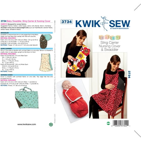 - McCall PatternSwaddler, Sling Carrier & Nursing Cover-SLING: XS-S-M-L-XL