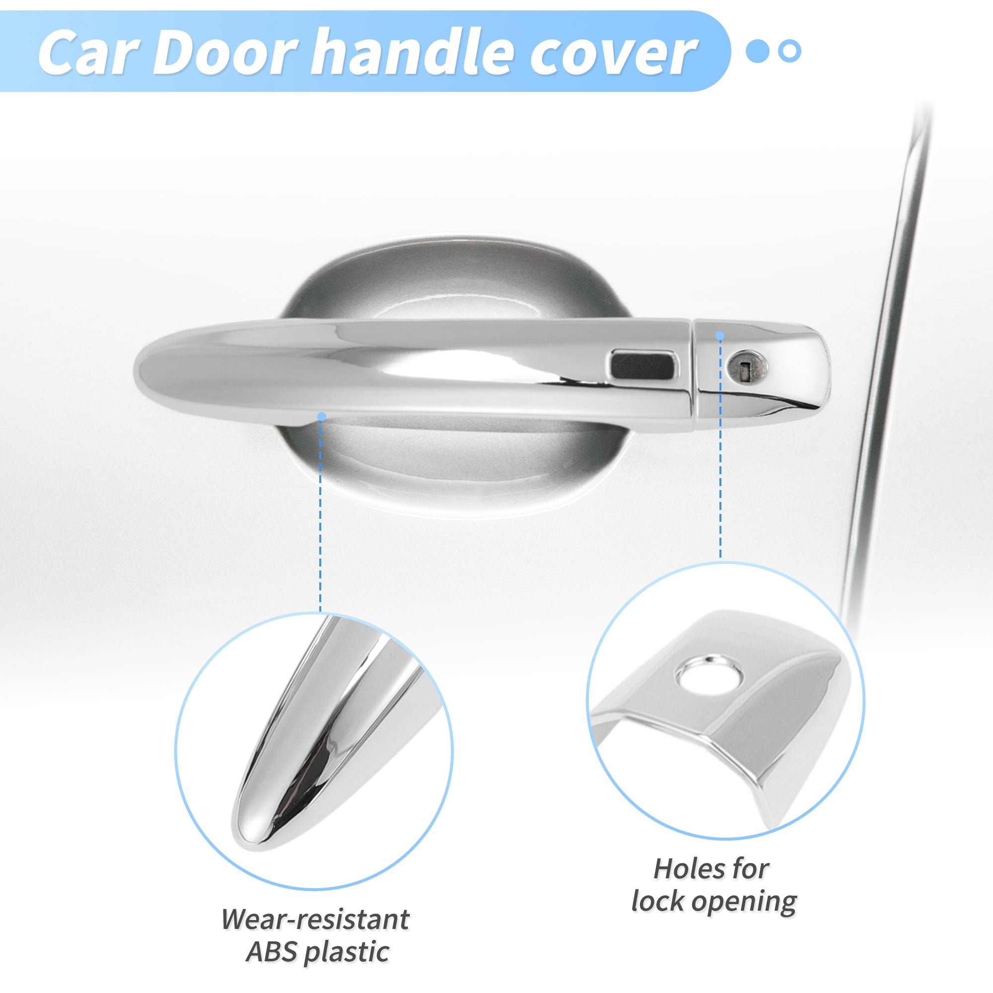 Unique Bargains Premium ABS Door Handle Cover Silver Tone for Nissan Altima 2019-2024
