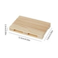 thumbnail image 6 of 2 Pack Mini Wood Pallet Coasters for Beverages, Hot and Cold Drinks, Mini Building Blocks Stacking, DIY Crafts, 6 of 13