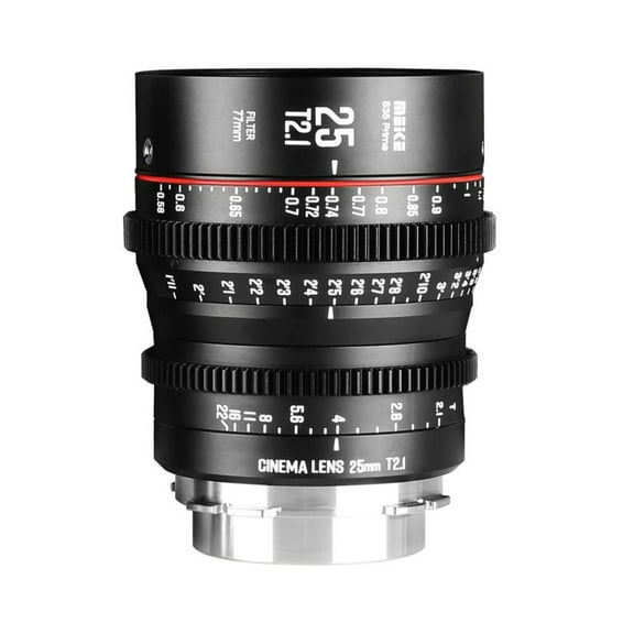 Meike 25mm T2.1 Super35 Manual Focus Prime Cine Lens (EF Mount) with 0.8 MOD Gears and 270-Degree Rotation