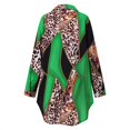 thumbnail image 4 of VONDA Women's Long Sleeve Lapel Vintage Floral Print Blouse Tops Irregular Hem Shirts, 4 of 9
