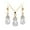 White, variant on Xinyolin Vintage Teardrop Rhinestone Women Jewelry Set Necklace, Hook Earrings Pendants