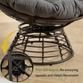 thumbnail image 4 of Ergonomic 360° Rotating Wicker Papasang Chair, Indoor & Outdoor Rattan Chair, Soft Cushion & High-Capacity Steel Frame Are Very Suitable For Living Room, Bedroom & Reading Room, 4 of 7
