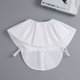 thumbnail image 2 of Blusa desmontable de encaje blanco con cuello falso para mujer, 2 of 3