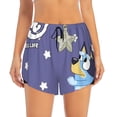 thumbnail image 4 of Lsque Bluey Printed Women's Running Shorts with Liner Pockets,Elastic Quick Dry Workout Athletic Gym Yoga Shorts,Womens High Waist Shorts-X-Large, 4 of 9