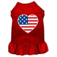 thumbnail image 4 of Pet Dog  Cat Dress Screen Printed, "American Flag Heart", 4 of 11