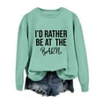 thumbnail image 2 of I'd Rather Be At The Barn Sweatshirts for Women 2025 Long Sleeve Crewneck Sweatshirt Pullover Tops Fall Winter Outfits, 2 of 5