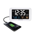 thumbnail image 1 of Reloj despertador AcuRite Intelli-Time con cargador USB y temperatura y zumbido, 1 of 6