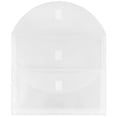 thumbnail image 2 of JAM Paper Plastic Multi, Pocket Envelope, Clear, 1/Pack, Hook & Loop, Letter Booklet, 9.8x11.8, 2 of 4