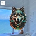 thumbnail image 4 of Colorful Wolf Head Acrylic Window Hanging, Animal Decor with Mandala Design, Unique Gift for Wolf Lovers and Nature Enthusiasts, 4 of 4
