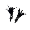 thumbnail image 4 of Milaget Gants Gothiques à Sangle Réglable Gants d'Halloween pour Rave Carnaval Mascarade Bleu, 4 of 9