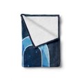 thumbnail image 2 of 70th Birthday Soft Flannel Fleece Throw Blanket, Stars Space Theme with Geometrical Design 70 Years Old Party, Cozy Plush for Indoor and Outdoor Use, 50" x 70", Dark Blue and Sky Blue, by Ambesonne, 2 of 6