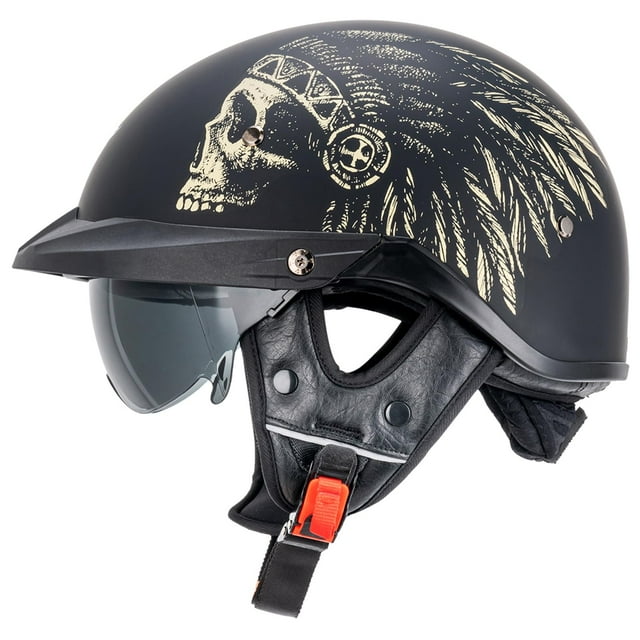 Medio casco de moto VCOROS VHF04 DOT ajustable XXL