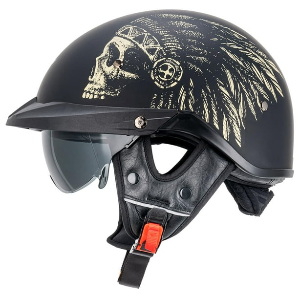 Medio casco de moto VCOROS VHF04 DOT ajustable XXL