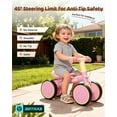 thumbnail image 3 of Gotrax BA1 4 Wheels Ride-On Toy for Toddlers Ages 1-2, 7" Silent Wheels Baby Balance Bike, Indoor and Outdoor Use,Pink, 3 of 9