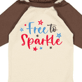 thumbnail image 4 of Inktastic 4th of July Free to Sparkle in Red White and Blue Boys or Girls Long Sleeve Baby Bodysuit, 4 of 5