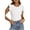 White, variant on PRETTYGARDEN Womens Summer Crew Neck T Shirts Trendy Ruffle Sleeve Slim Fit Knit Going Out Tops Casual Spring Clothes