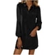 thumbnail image 1 of Vestido Largo con Mangas Largas Vestido de Cuello Redondo de Manga Larga de Color Sólido de la Moda de las Mujeres con Poliéster Suave, Vestido Informal Transpirable para la Primavera Diaria, 1 of 7