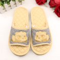 thumbnail image 1 of Zapatillas de tela engrosada de tres capas para parejas de hombres y mujeres, zapatillas de piso de madera para interiores para el hogar, pequeñas a cuadros, 1 of 3