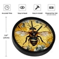 thumbnail image 3 of Bee 9.8 Inch Silent Wall Clock, Round Digital Battery Operated Clock, Easy-to-Read Wall Clock for Bedroom Living Room Kitchen Bathroom Decoration, 3 of 6