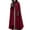 Red, variant on Women Full Sleeve Hoodies Cloak Cape Party Long Coat