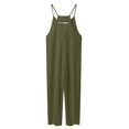 thumbnail image 4 of Sopiago Jumpsuit for Girls Casual Sleeveless Loose Spaghetti Strap Summer Girls Rompers Long Pants with Pockets Dark Green,13-14 Years, 4 of 7