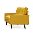 thumbnail image 5 of Uspridefurniture Acire 57.5" Faux Leather Cushion Back Loveseat, Mustard Yellow, 5 of 5