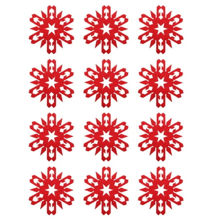 

NUOLUX 12Pcs Christmas Cup Mats Felt Snowflake Shape Household Coasters Cup Pads