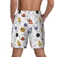 thumbnail image 3 of Kdxio Rocket Planets Print Men'S Swim Trunks With Compression Liner 7 Inch Inseam Quick Dry Swim Shorts, 3 of 7