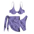 thumbnail image 5 of Traje de baño de 3 piezas con cintura alta y tirantes cruzados para mujer Fridja  nalpqowj51331, 5 of 5