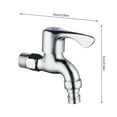 thumbnail image 2 of Home Faucet Copper Core Stainless Steel Material Durable Washing Machine Bathroom Kitchen Faucet Hardware Tools, 2 of 8