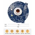 thumbnail image 6 of 13 Inch Round Placemats Set of 4, Blue Flowers Non Slip Heat Insulation PP Table Mats, Spring Floral Botanical Modern Art Washable Place Mats for Kitchen Dining Party Table Decor, 6 of 7