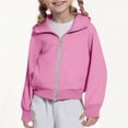 thumbnail image 2 of XINXIAOO Hoodies for Girls Boys Long Sleeve Full Zipper Pink Hooded Casual Sweatshirt Fall Jacket Sweatshirts for Girls Boys 5-6 Years, 2 of 6