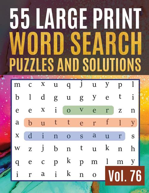find words for adults seniors 55 large print word