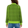 thumbnail image 4 of Perfectbot Women's Trendy Zip Up Bomber Jacket - Casual Plaid with Pockets Fall Winter Outerwear, 4 of 6
