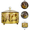 thumbnail image 3 of HOT! Ramadan Trays with Lid - Metal Gold Eid Mubarak Tray Plate Candy Dish Food Storage Container Cookie Trinket Box, 3 of 4