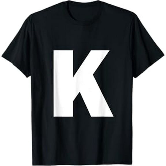 Letter K Capital Alphabet Monogram Initial T-Shirt