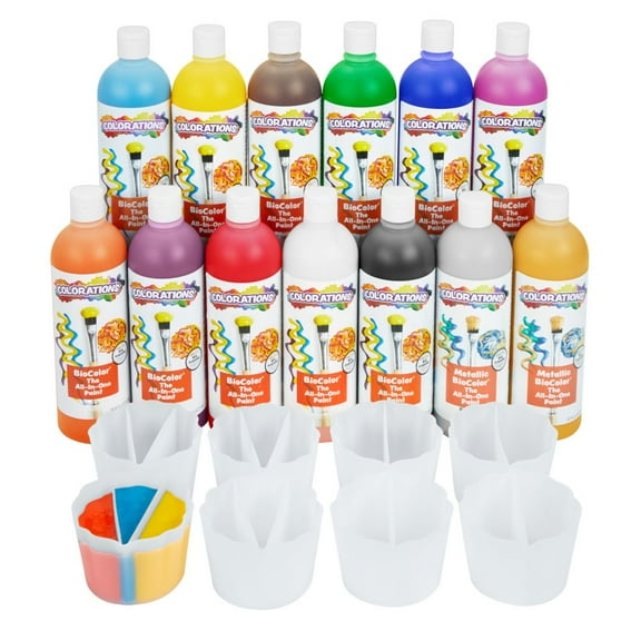 Colorations BioColor Paint and Mixing Cups Kit