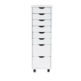 thumbnail image 2 of Adeptus - Drawer cabinet - mobile - narrow - 8 drawers - solid pine - whitewash, 2 of 9