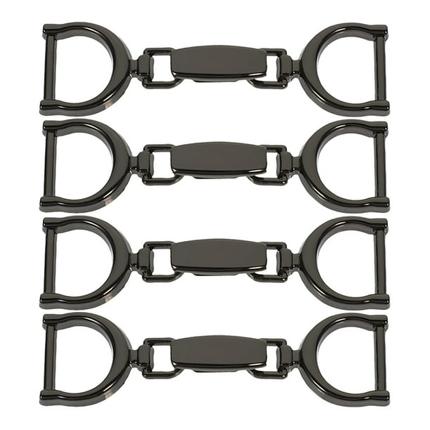 4 hebillas de metal para zapatos: hebillas de cadena de metal ajustables decorativas para zapatos, cinturones, ropa y pantalones, costura y manualidades.