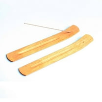 Soimiss 4pcs Charcoal Burner Incense Stand Board Orange Wood for Relaxation