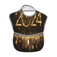 thumbnail image 2 of Bingfone Mess-Proof Baby Bib - Waterproof Bib For Baby Boy Or Girl With Food Catcher Pocket, Unisex-2024 Happy New Year, 2 of 8