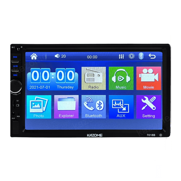 Auto Estéreo Táctil Bluetooth con Usb, Fm, Aux y Cámara