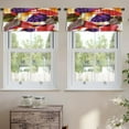 thumbnail image 2 of LALILO Kitchen Curtain Valance Sea And Ocean Waves Blue Rod Pocket Window Curtain 52"x 18" Set of 2, 2 of 7