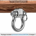 thumbnail image 4 of piezas 900 kg de capacidad 304 ganchos de techo de acero inoxidable resistentes, ganchos para columpios, ganchos para colgar con tornillos para silla de suspensión de yoga de madera, saco de boxeo,, 4 of 5