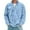 Blue, variant on PMVFHDE Men's Solid Color Corduroy Stand Collar Half Zip Long Sleeve Shirt Jacket Soft Warm for Fall Winter Sweatshirts for Men Grey,XXXXXL