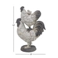 thumbnail image 4 of 8" x 12" White Polyresin Rooster Sculpture, by DecMode, 4 of 10