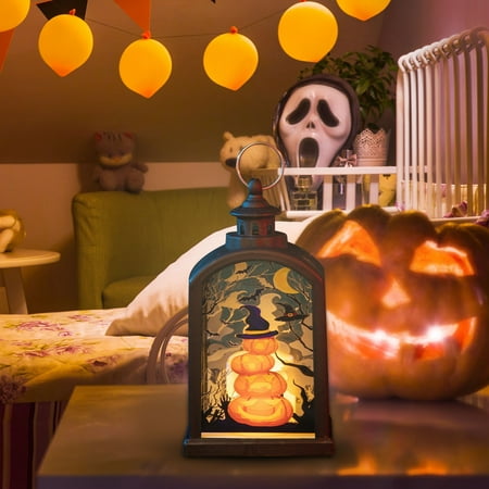 

Ygxbm Halloween Party Decor Little Night Light New Halloween Pumpkin Retro Handheld Festival Night Halloween Dress up Prop Scene Arrangement Rollback