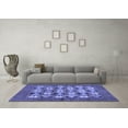 thumbnail image 3 of Ahgly Company Indoor Round Abstract Blue Modern Area Rugs, 7' Round, 3 of 4