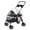 Grey, variant on Trendix Dog Cat Stroller 4 Wheels Cart, Dog Cat Cage with Cup Holder, Breathable and Visible Mesh Outdoor Travel Pet Folding Stroller, Grey